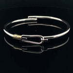 Elegant Silver Bracelet with Unique Clasp