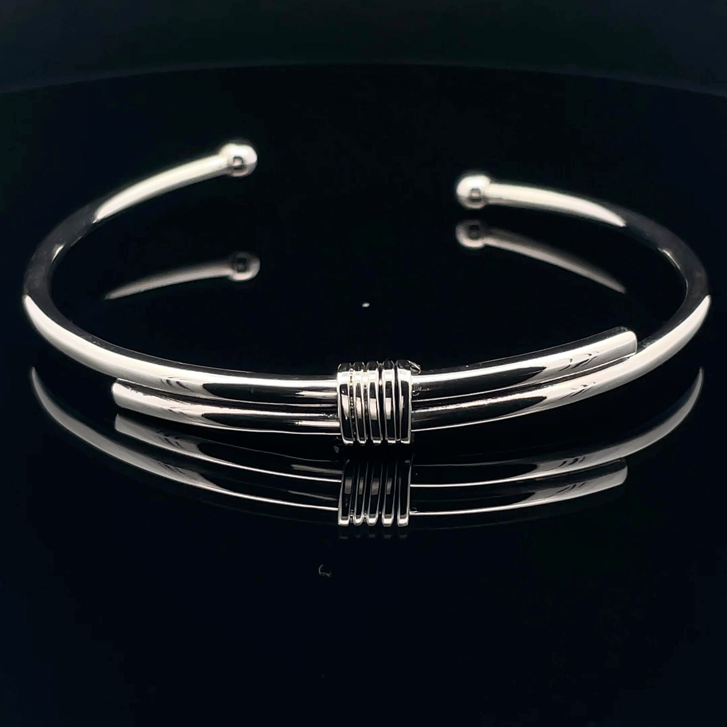 Sleek Silver Cuff Bracelet