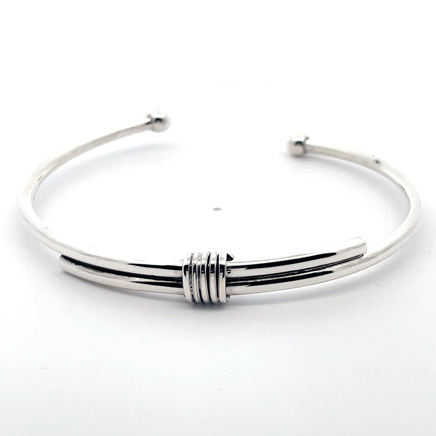 Sleek Silver Cuff Bracelet