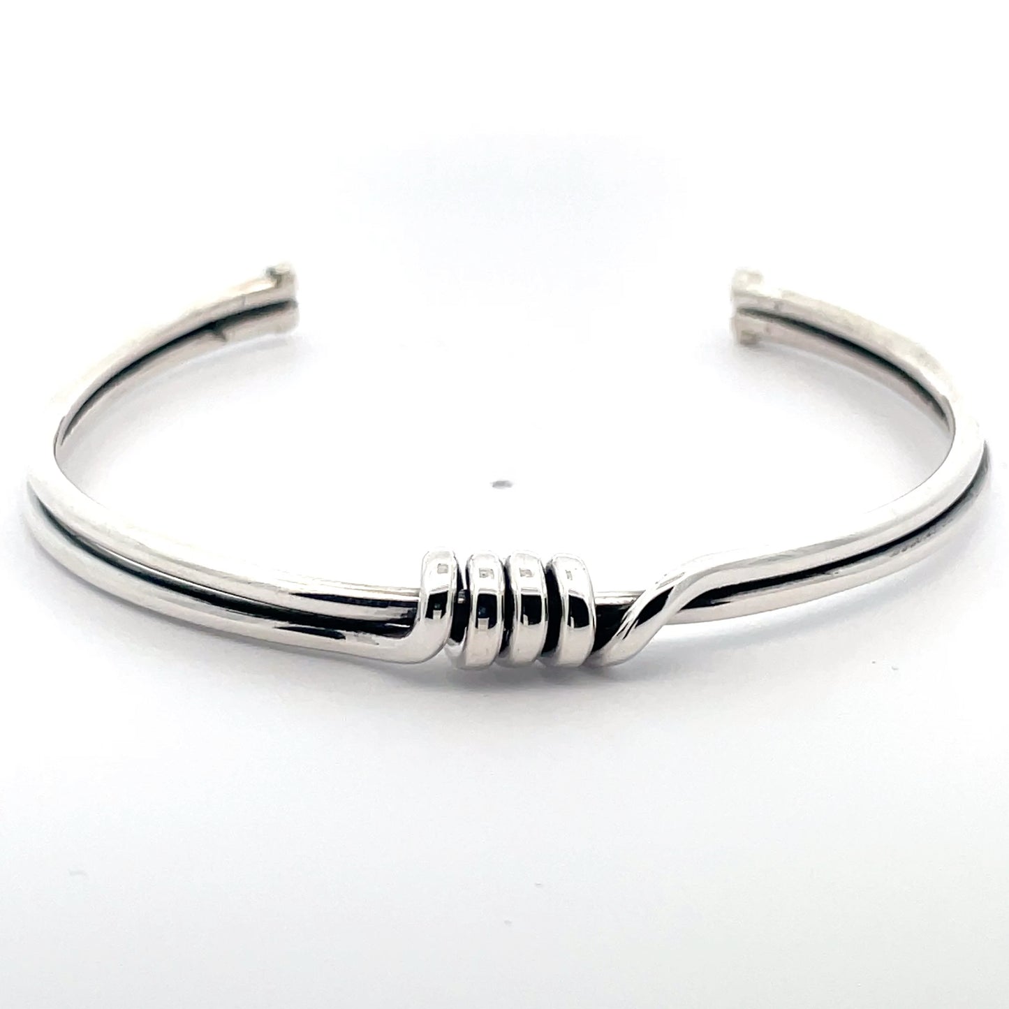 Sleek Silver Cuff Bracelet