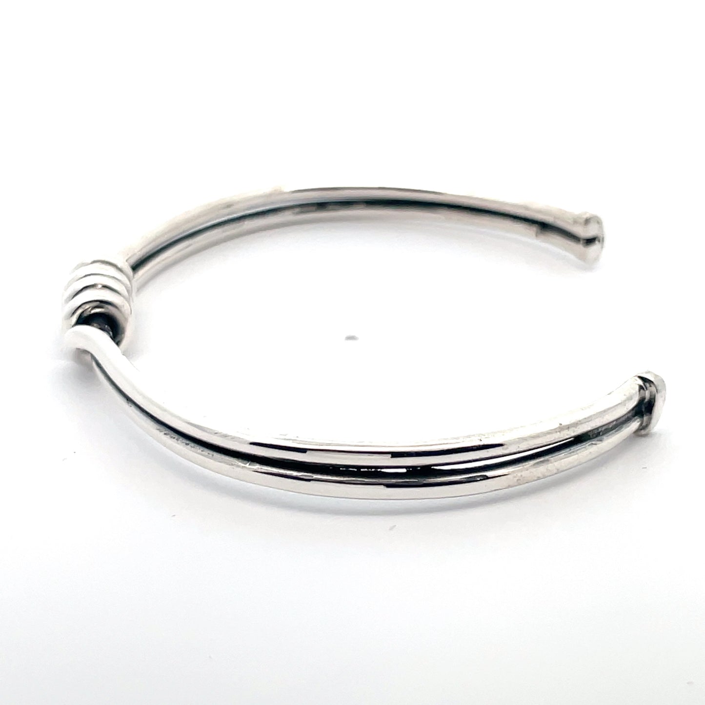 Sleek Silver Cuff Bracelet