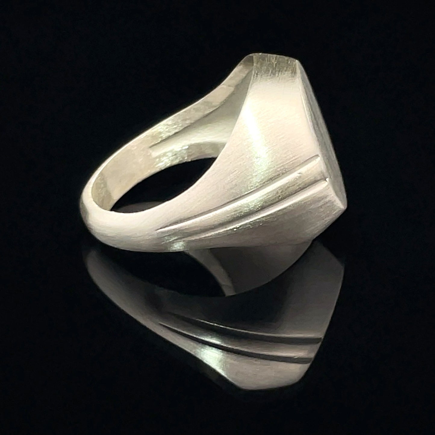 Sleek Silver Statement Ring