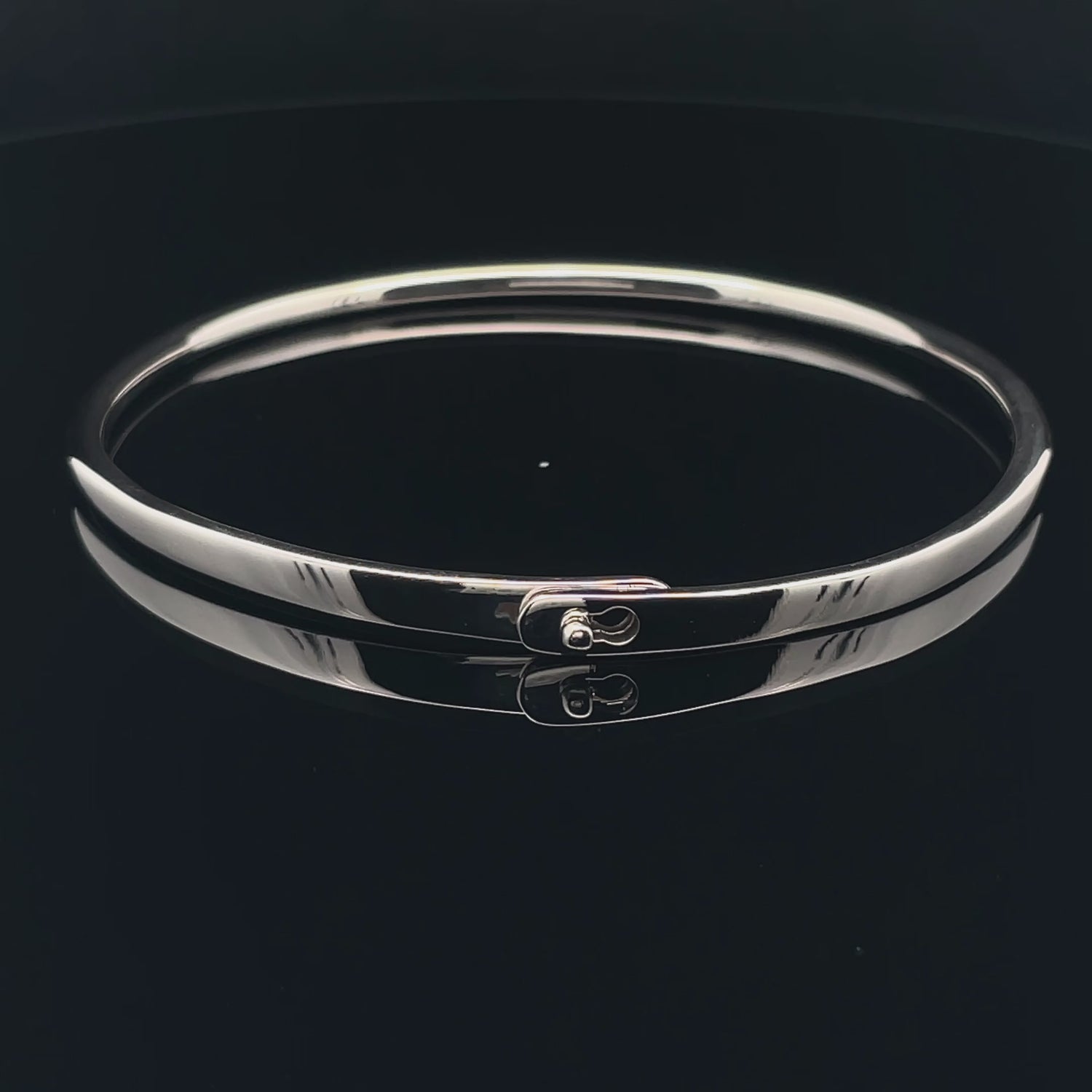 Elegant Silver Bangle Bracelet