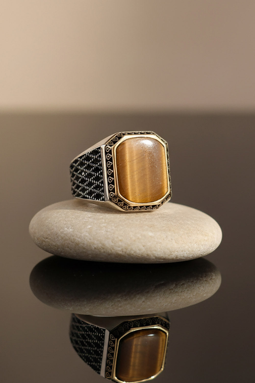 Aleron Tiger Eye Silver Ring
