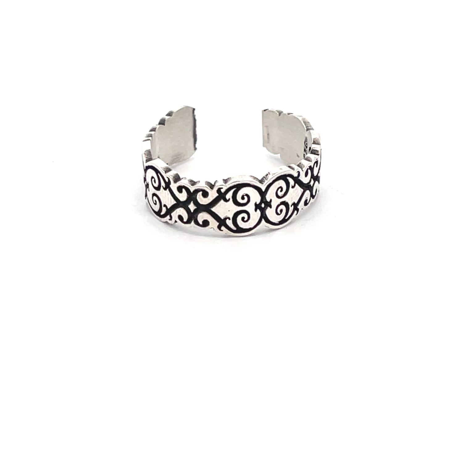 Elegant Silver Cuff Ring