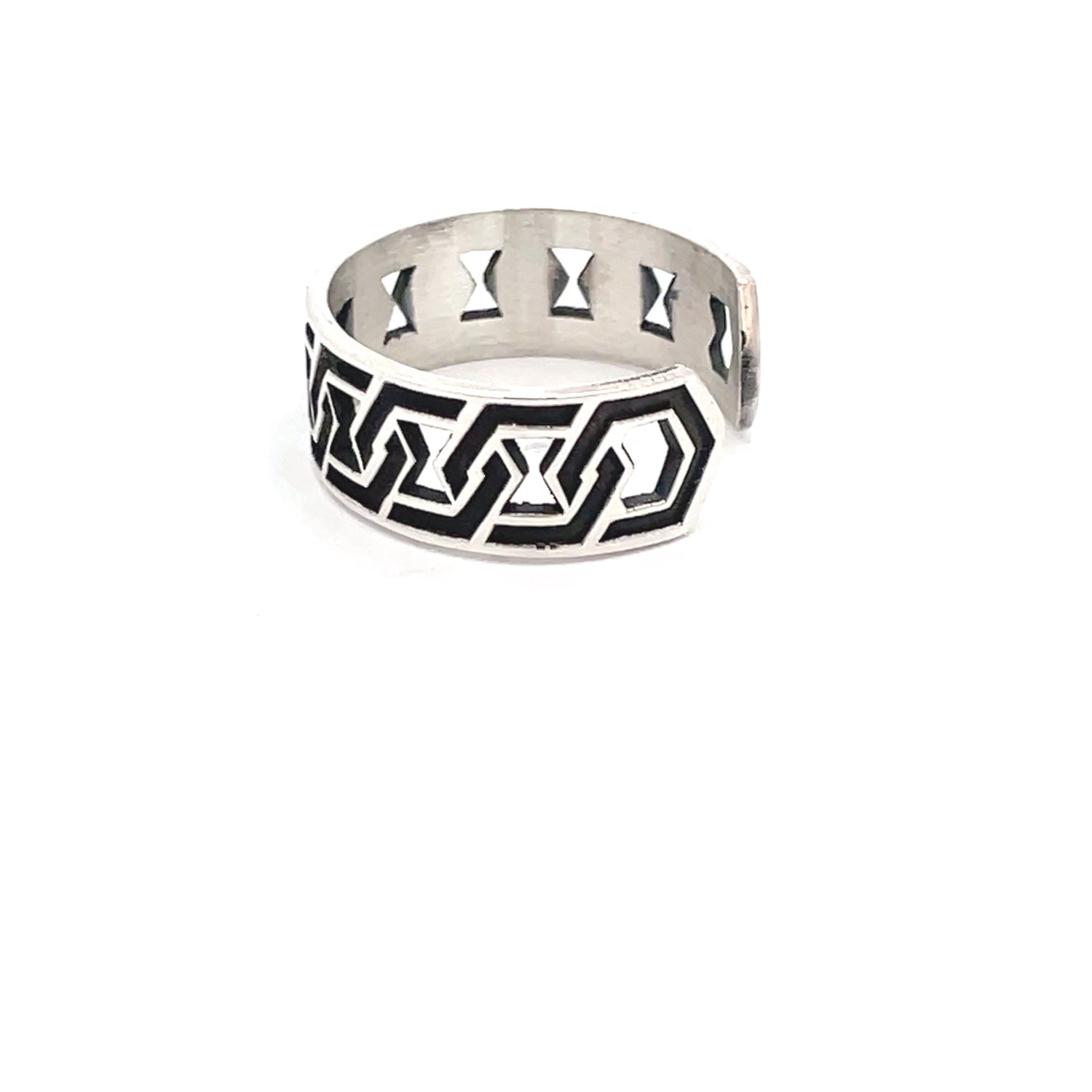 Stylish Geometric Silver Ring