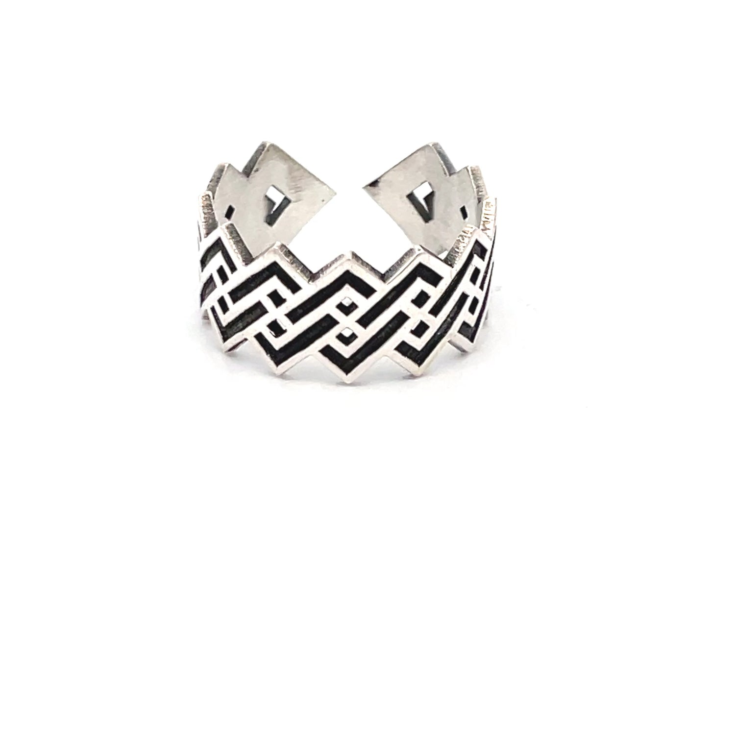 Stylish Silver Geometric Ring