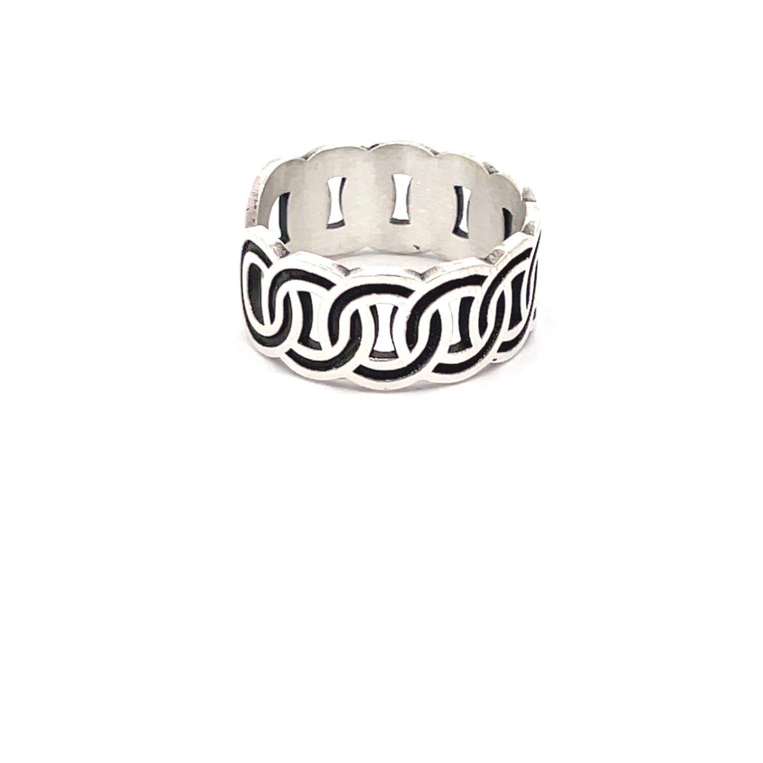 Elegant Silver Knot Ring