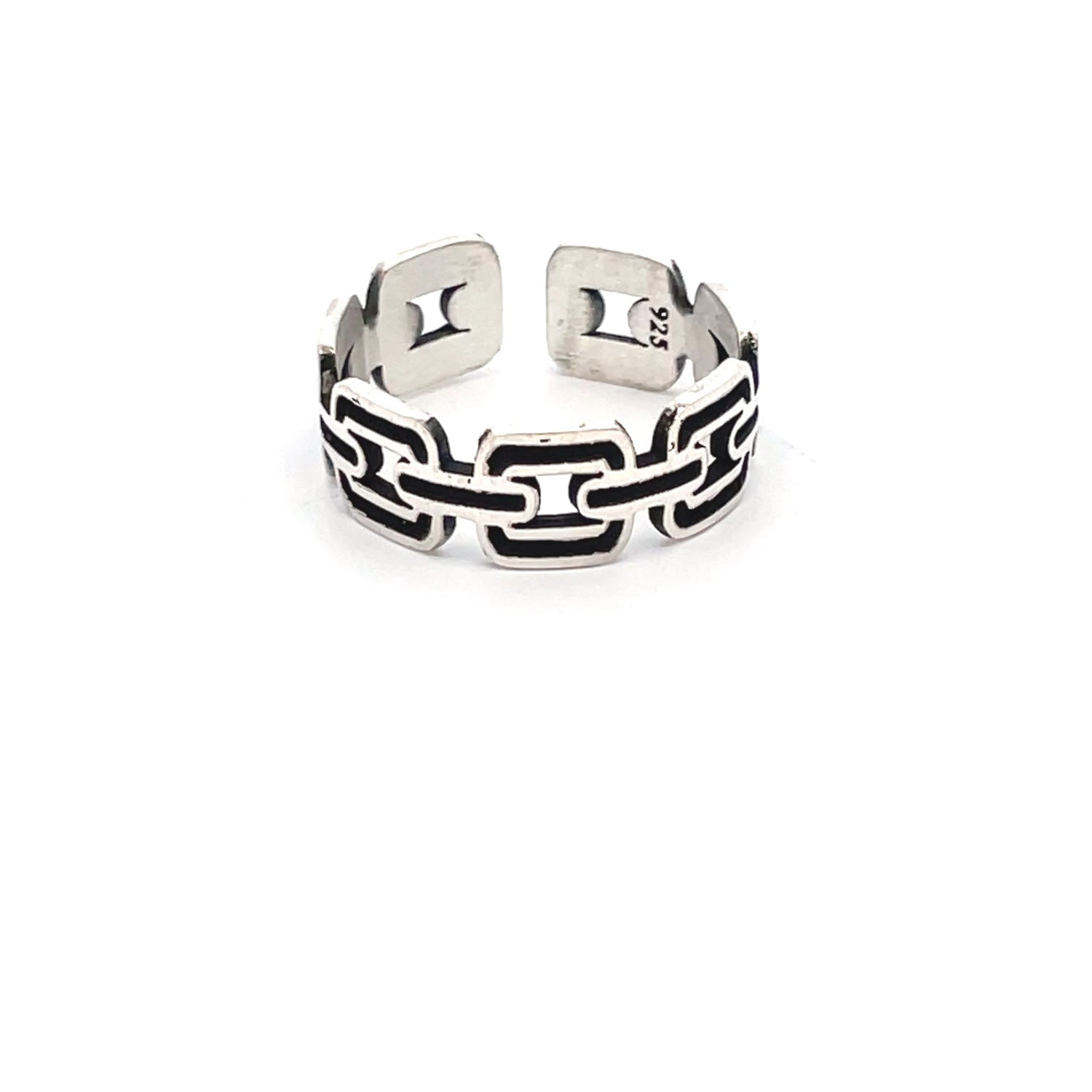 Stylish Silver Chain Ring