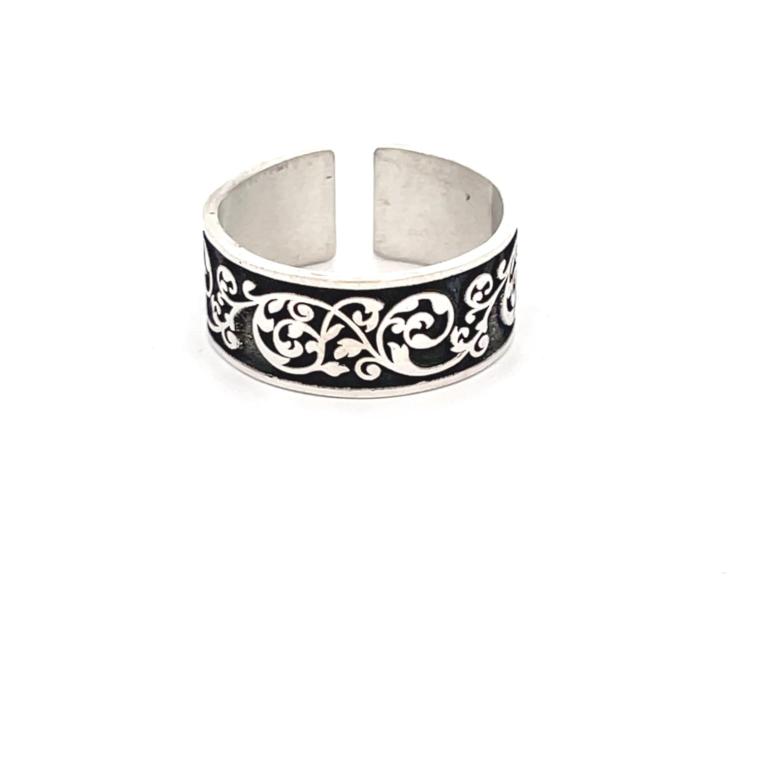 Elegant Silver Cuff Ring