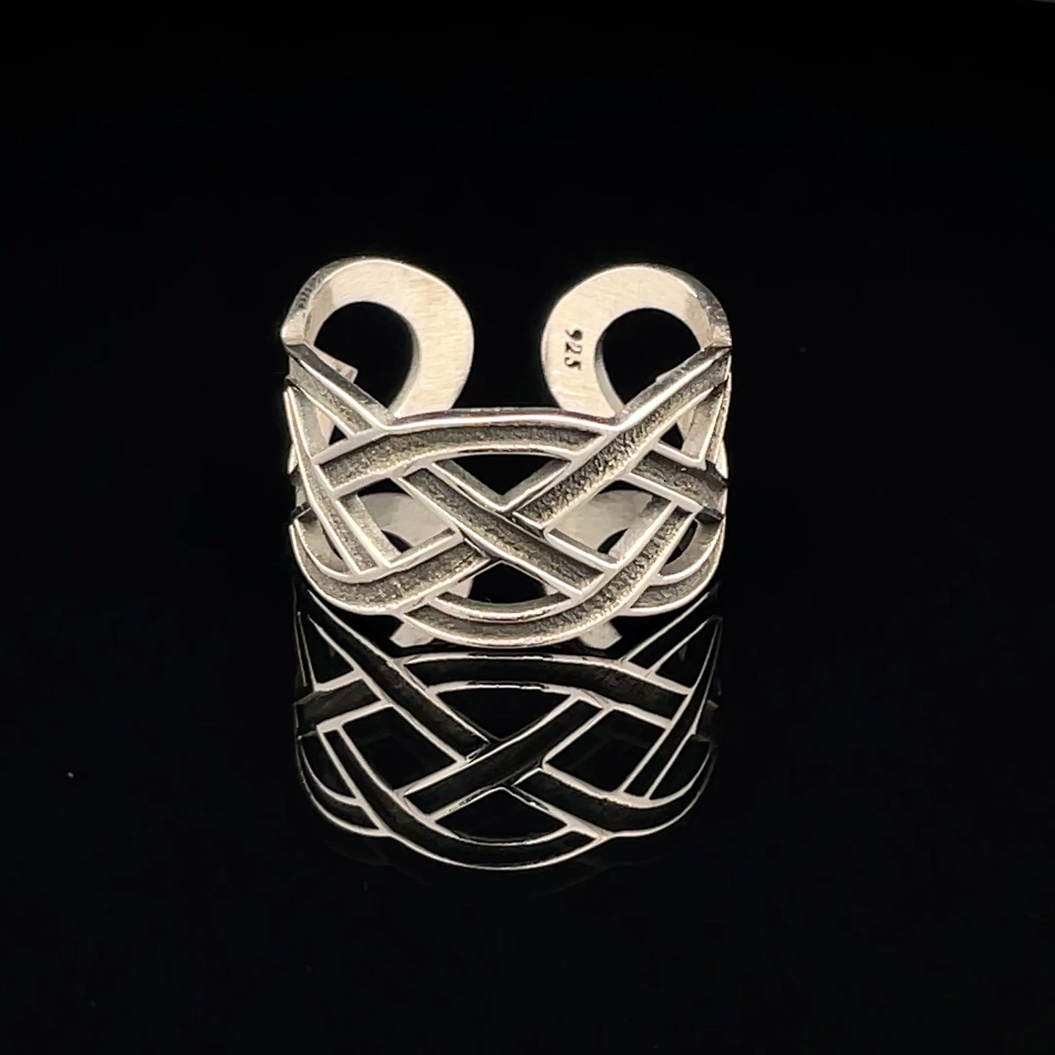 Elegant Silver Cuff Ring