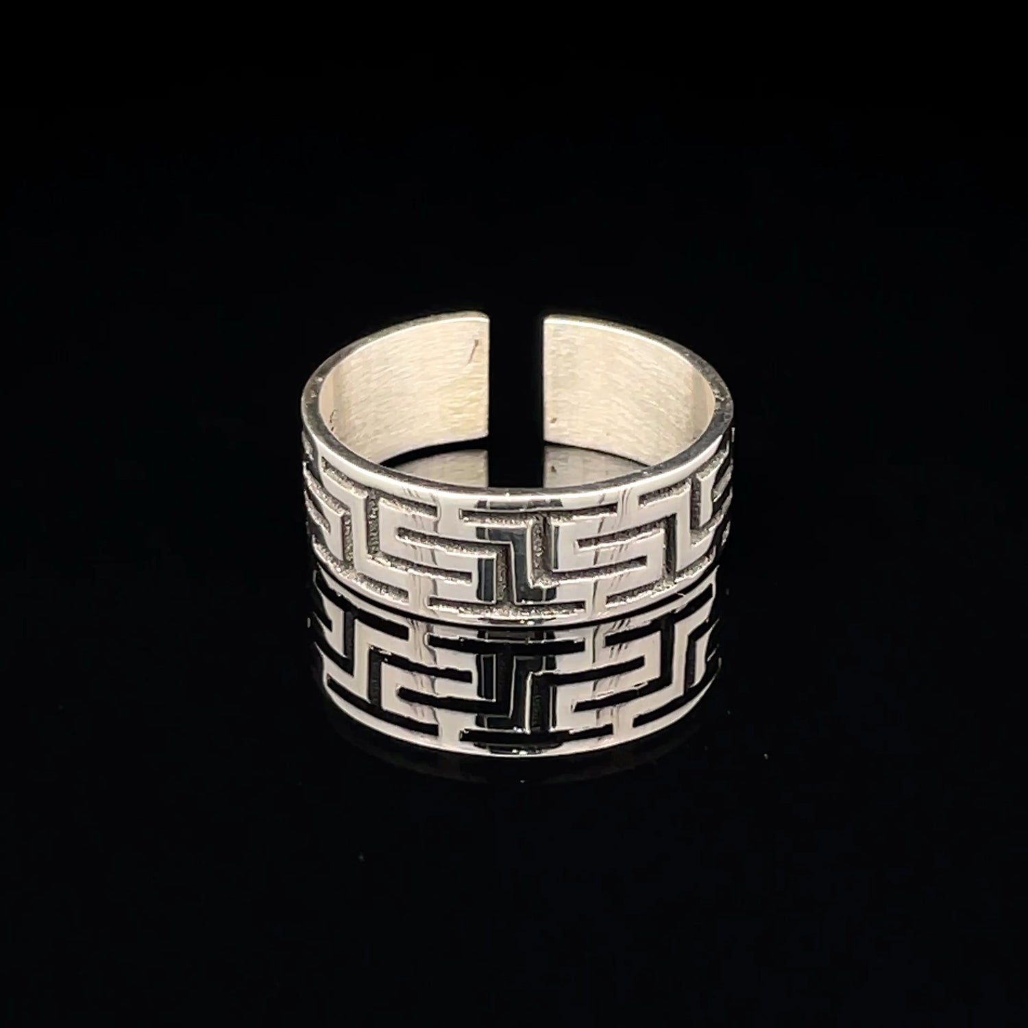 Stylish Silver Geometric Ring