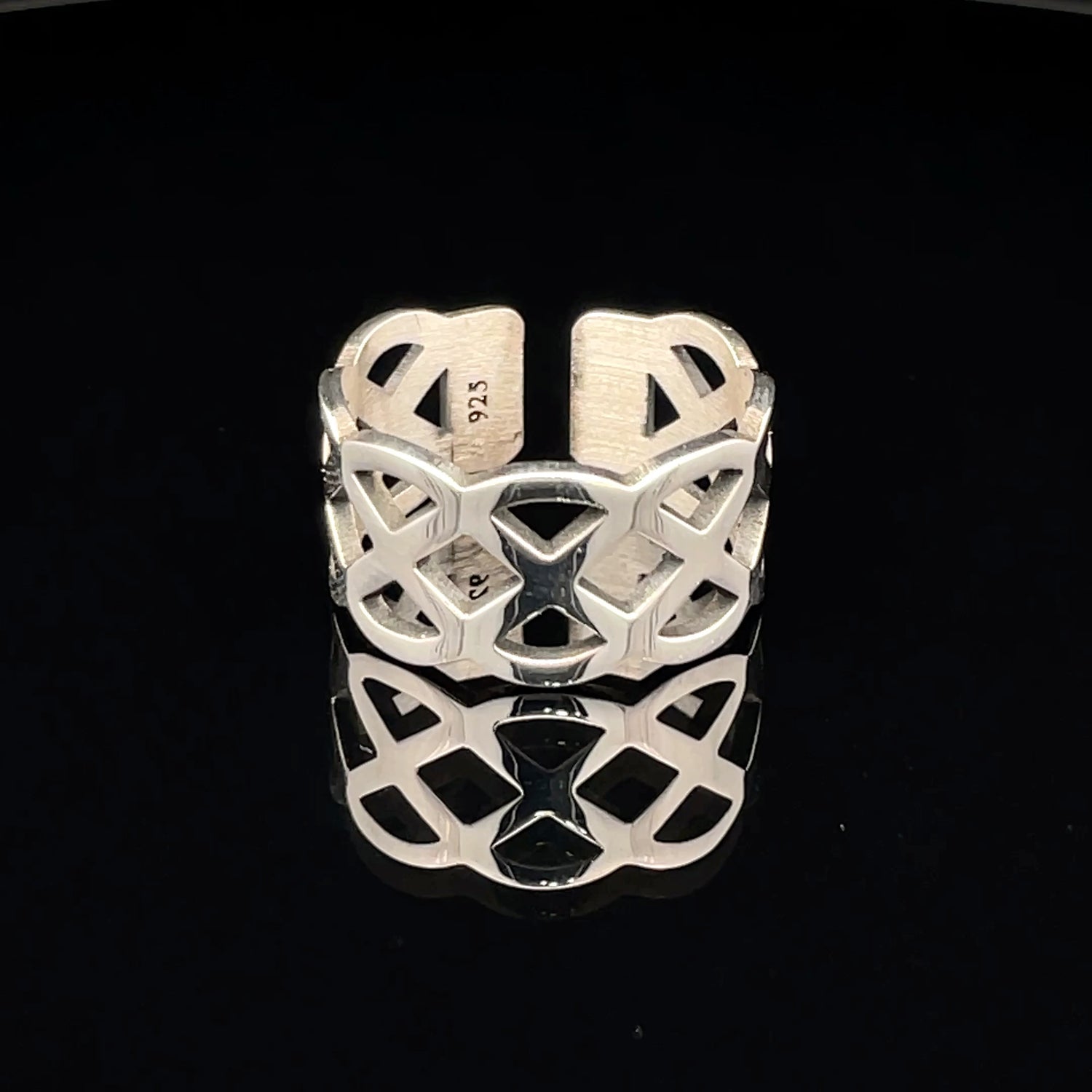 Elegant Silver Cuff Ring