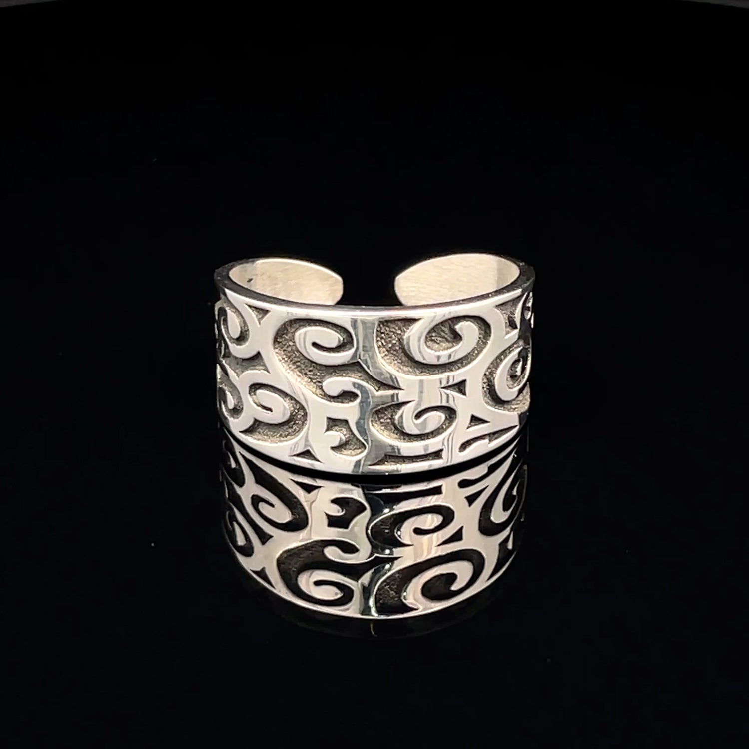 Elegant Silver Cuff Ring