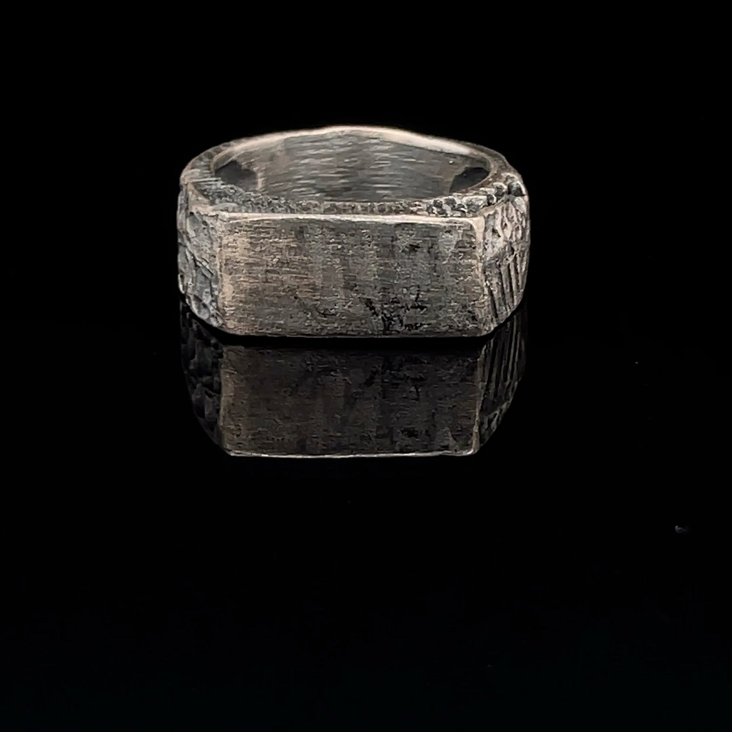 Stylish Textured Silver Ring