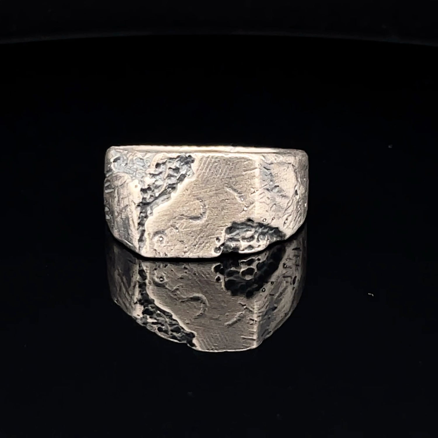 Unique Textured Silver Ring