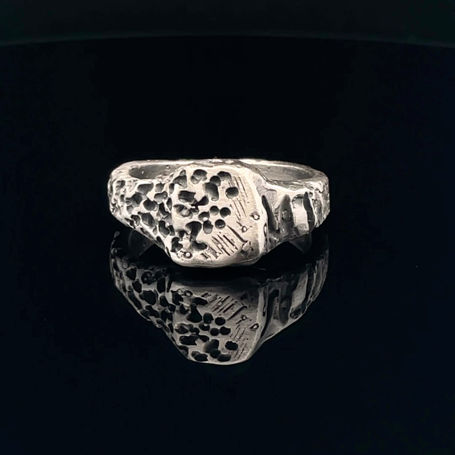 Unique Textured Silver Ring