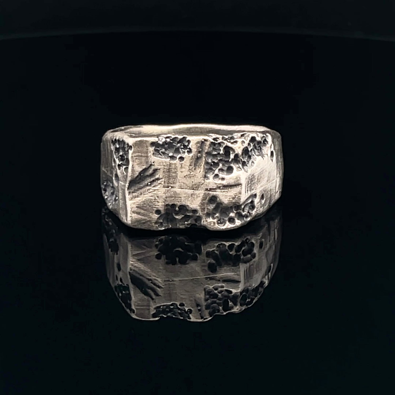 Unique Textured Silver Ring