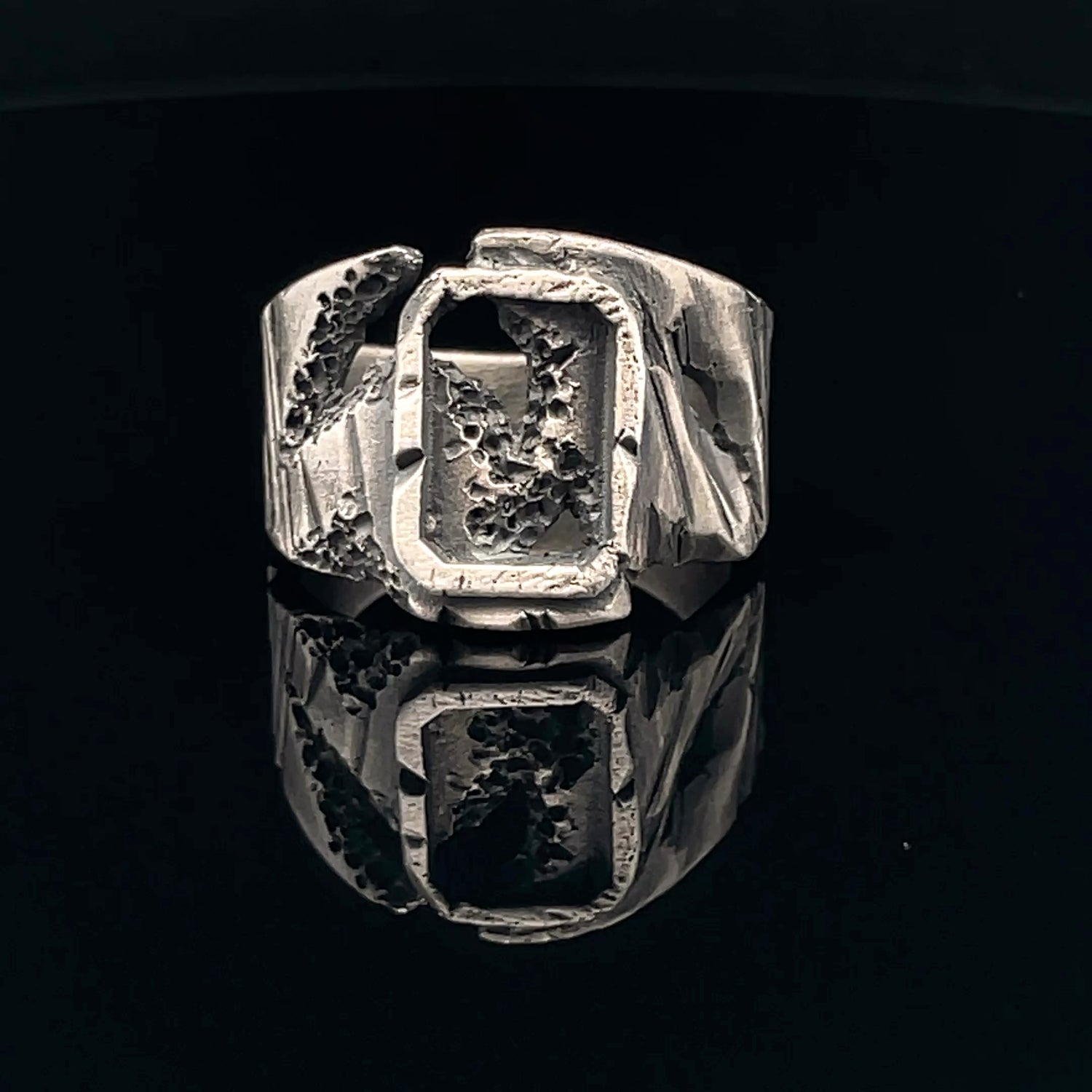 Unique Textured Silver Ring