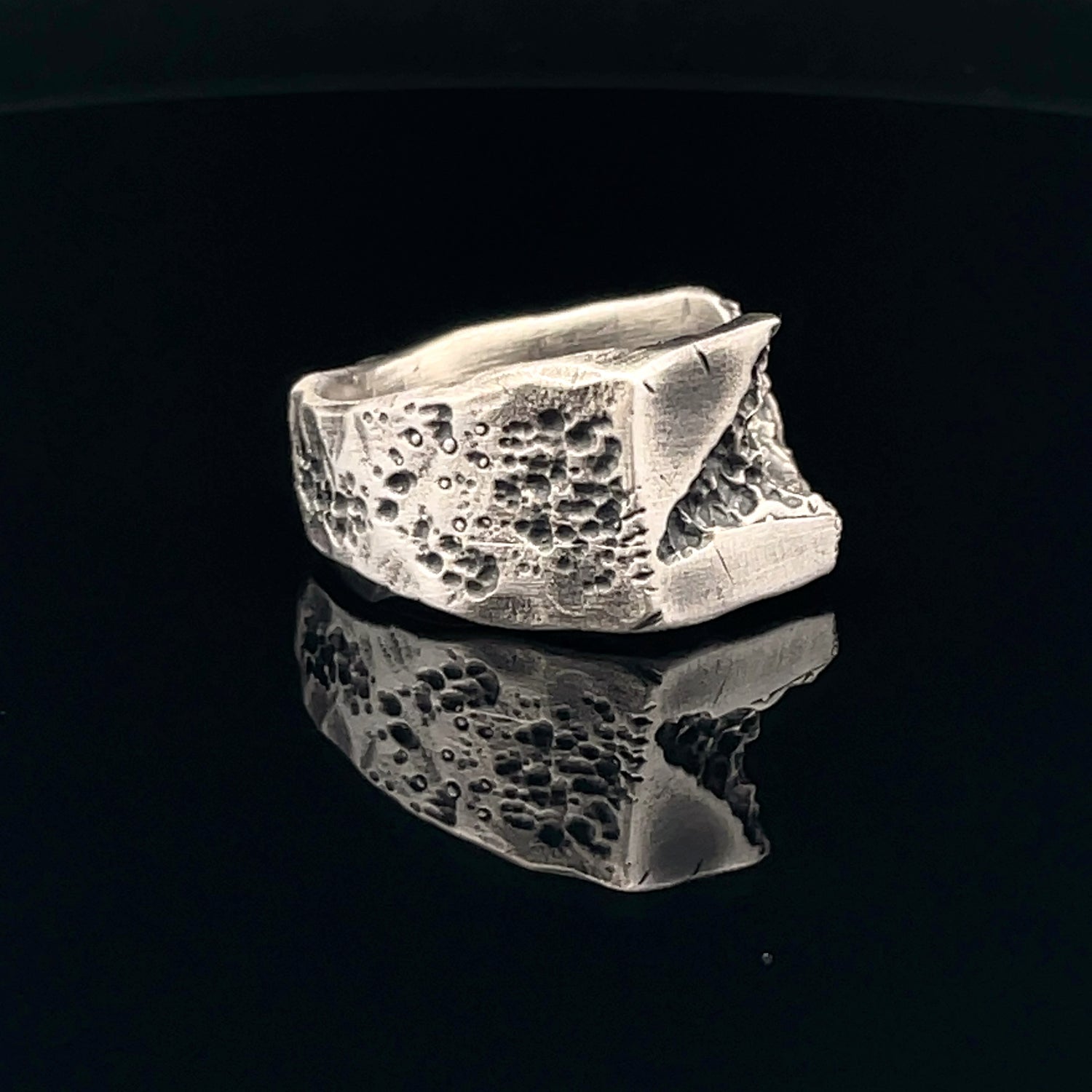 Unique Textured Silver Ring