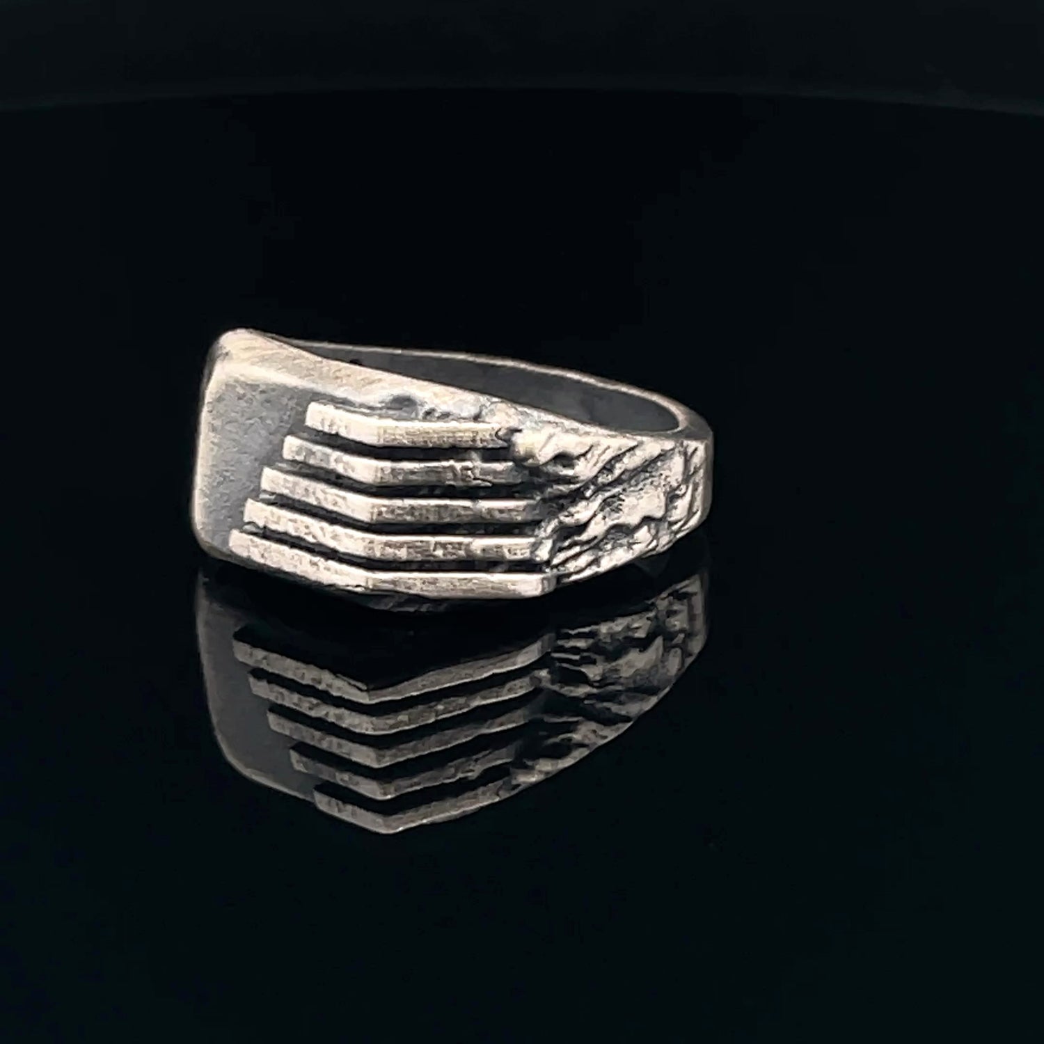 Stylish Modern Silver Ring