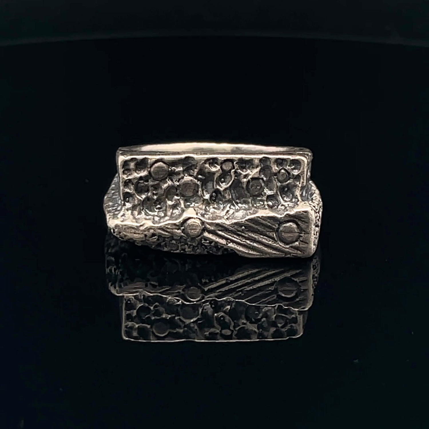 Unique Textured Silver Ring