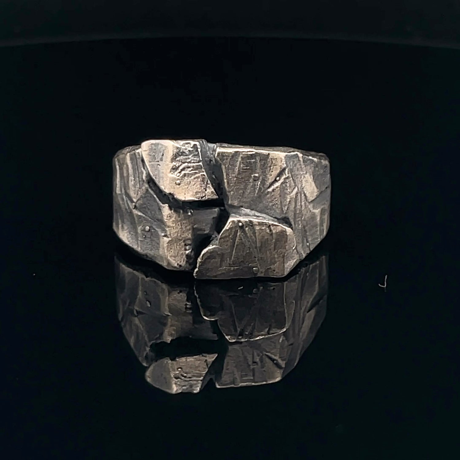 Unique Textured Silver Ring