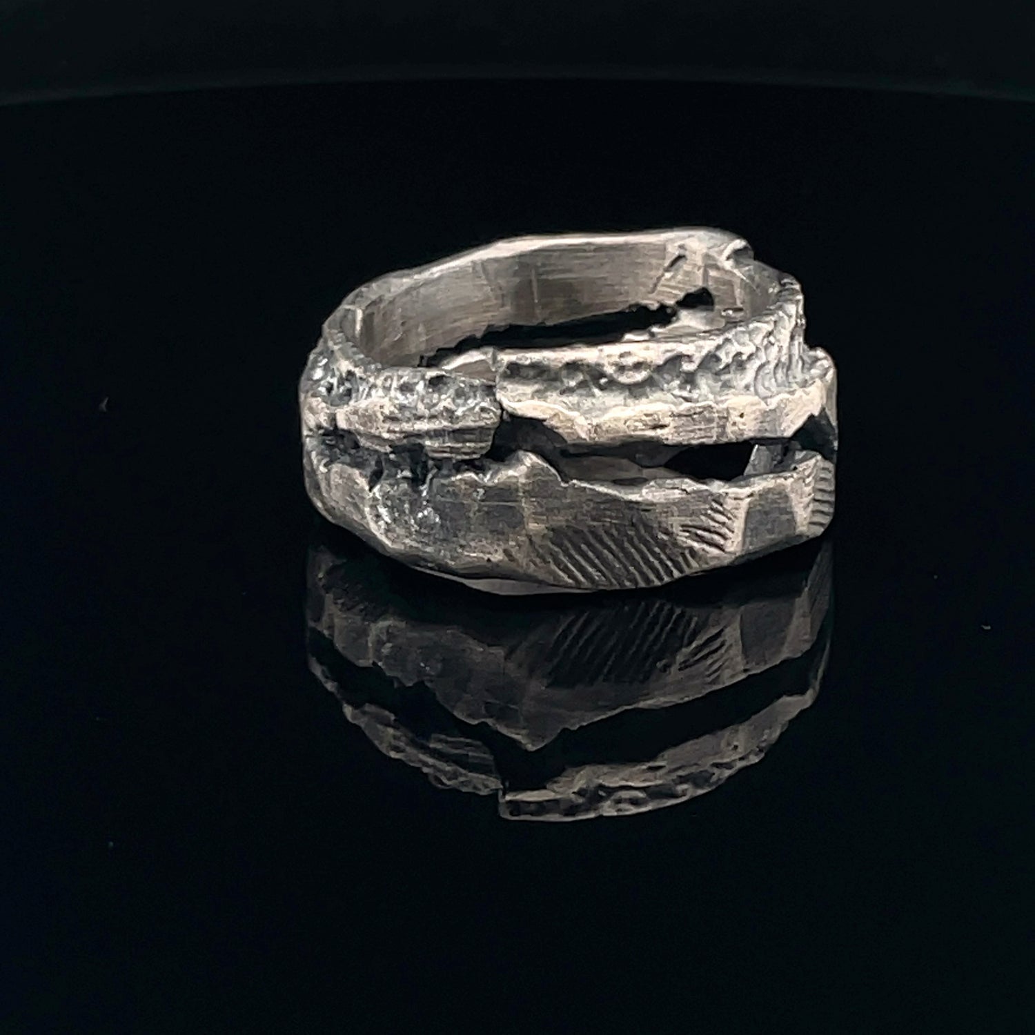 Unique Textured Silver Ring