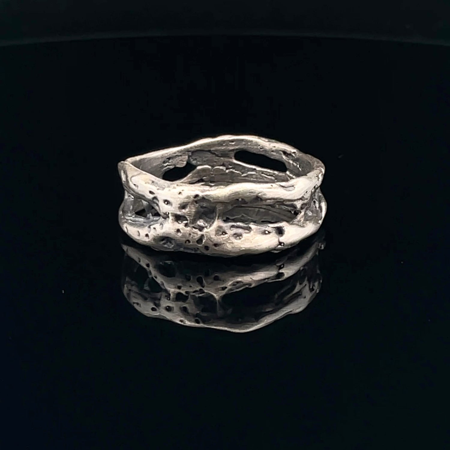 Unique Textured Silver Ring