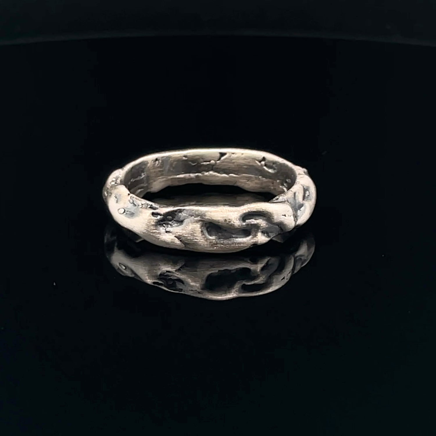 Unique Textured Silver Ring