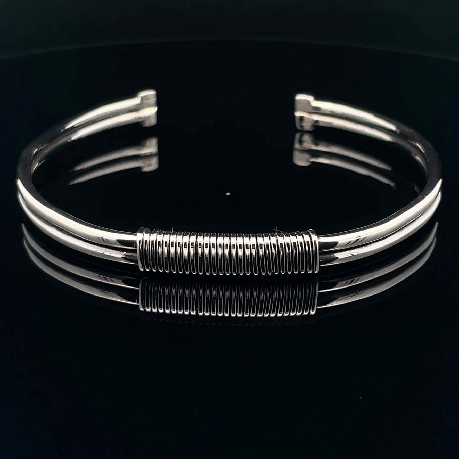 Sleek Silver Wire Bracelet