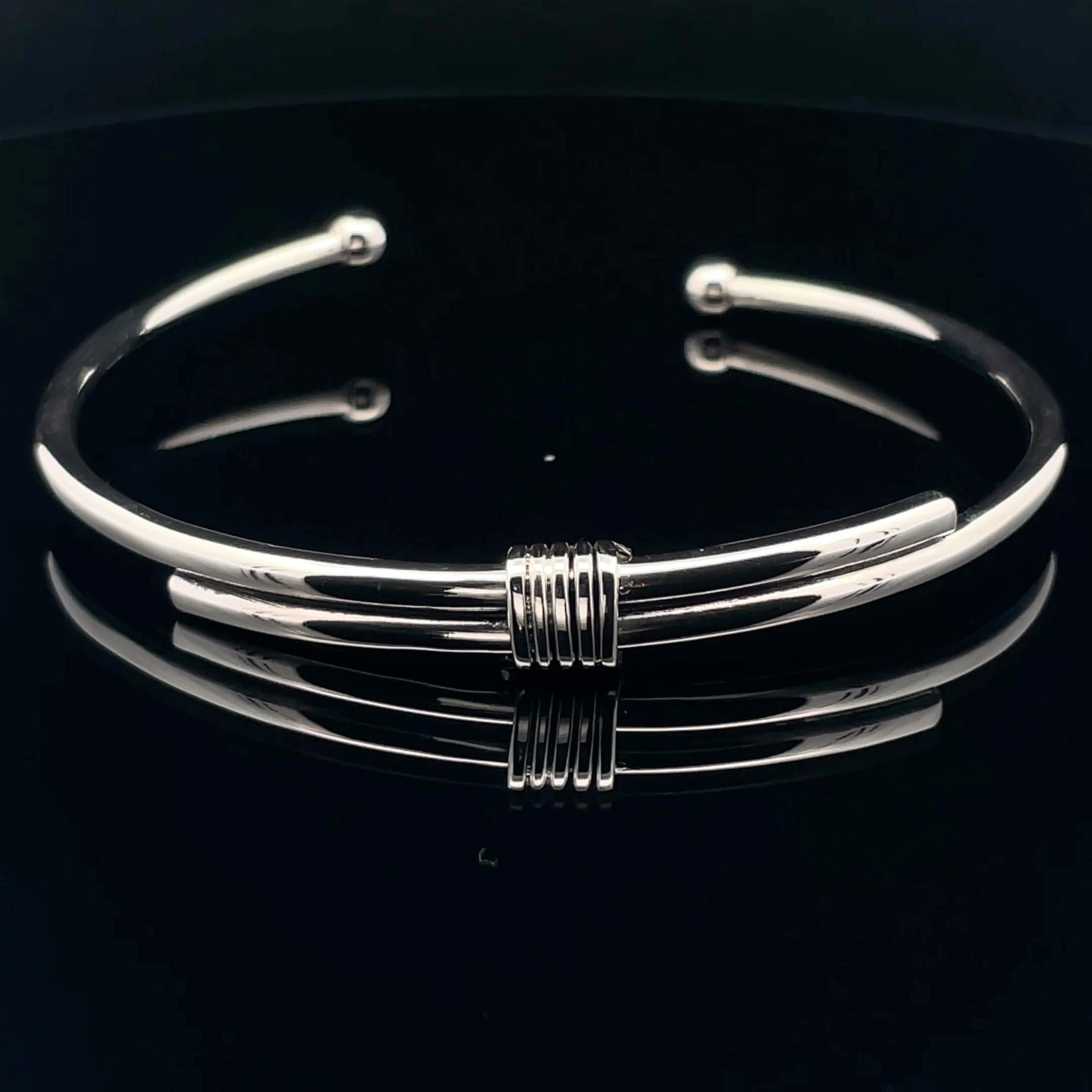 Sleek Silver Cuff Bracelet