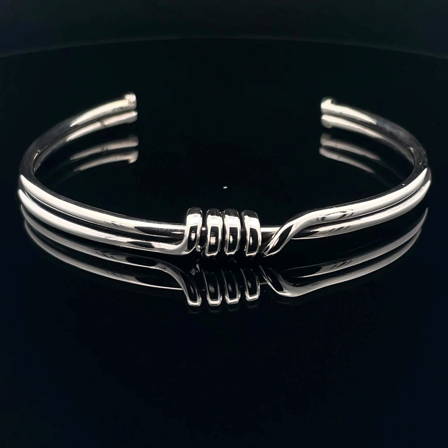 Sleek Silver Cuff Bracelet