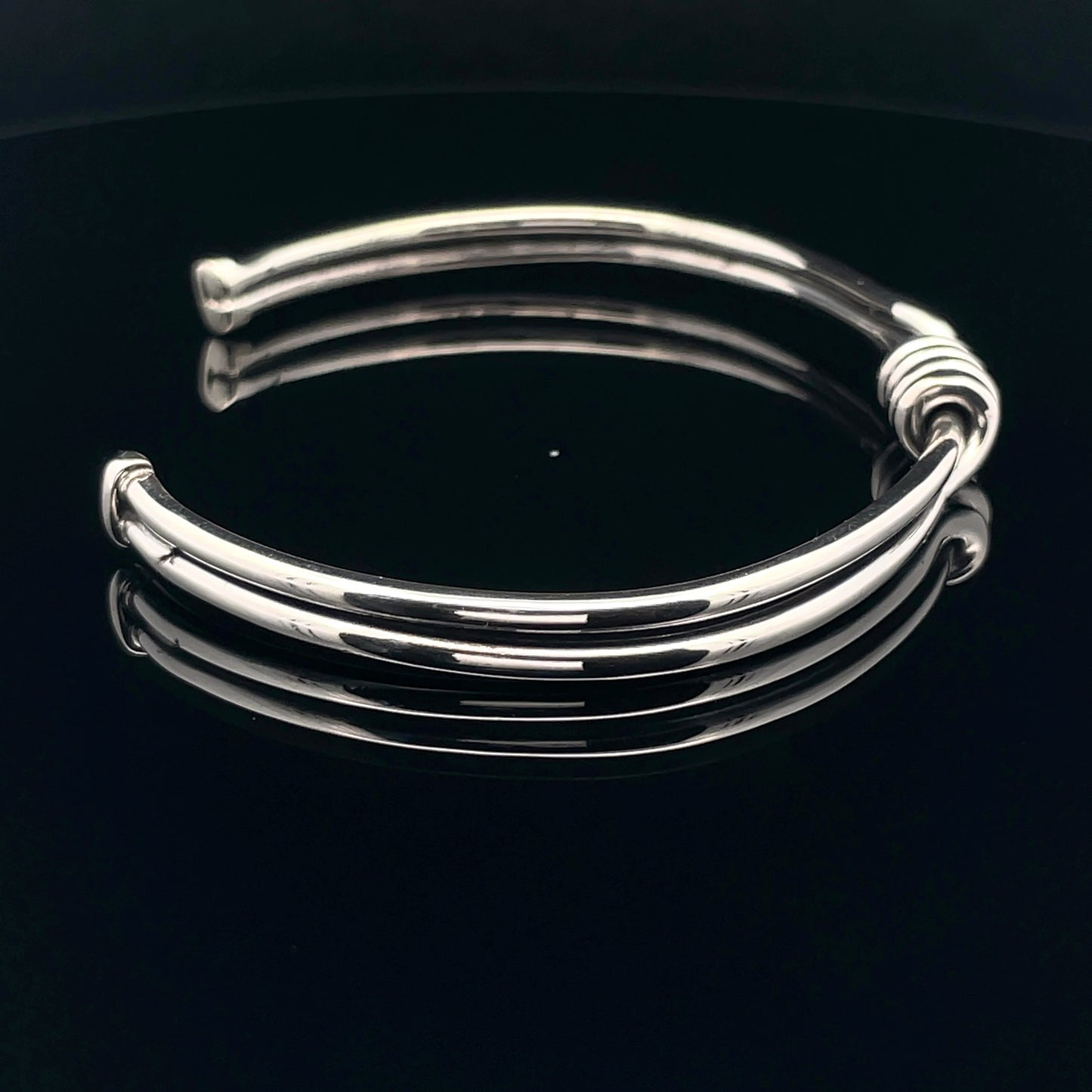 Sleek Silver Cuff Bracelet