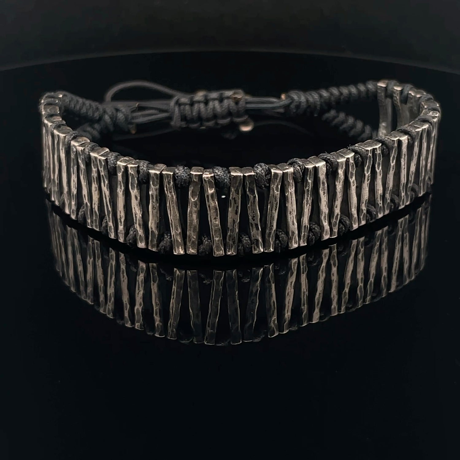 Stylish Black and Silver Bracelet