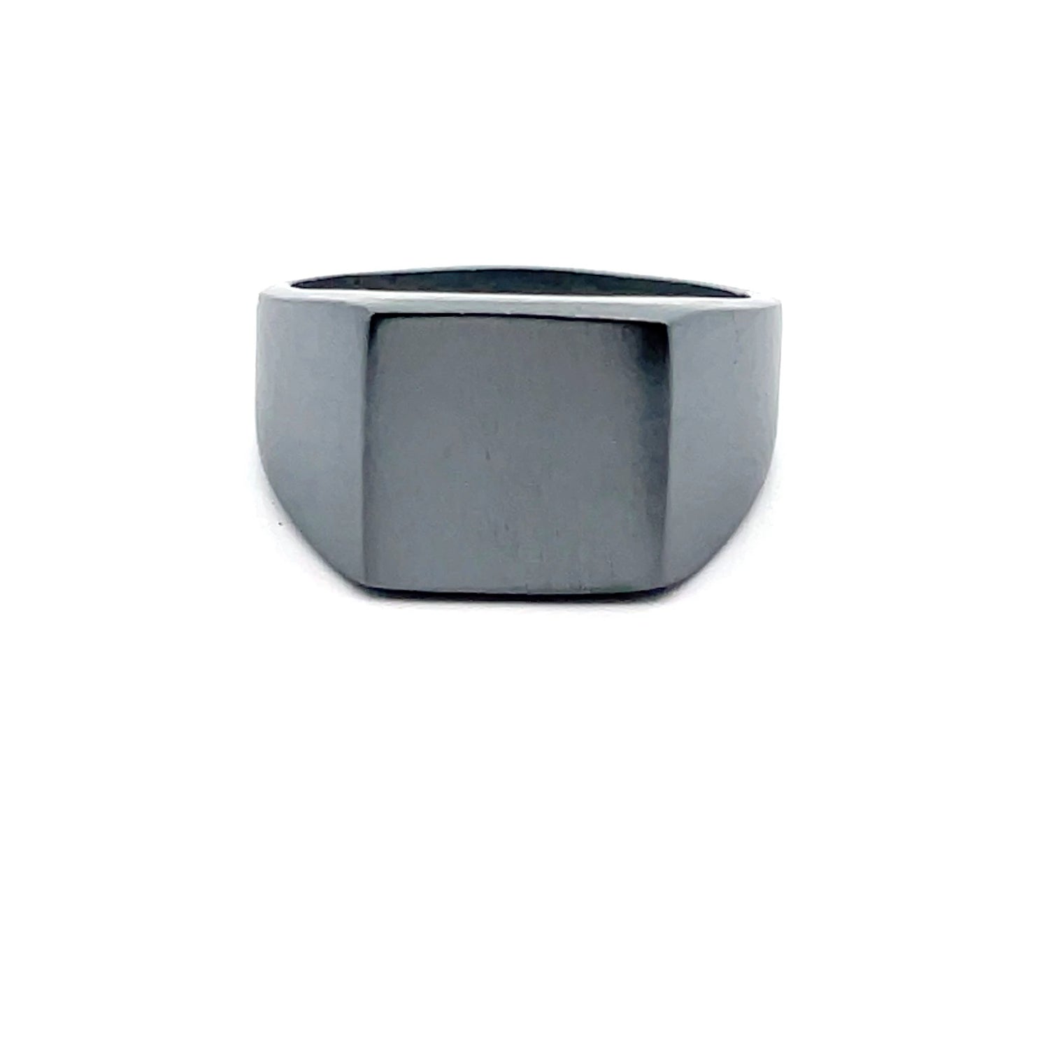 Sleek Black Men's Ring