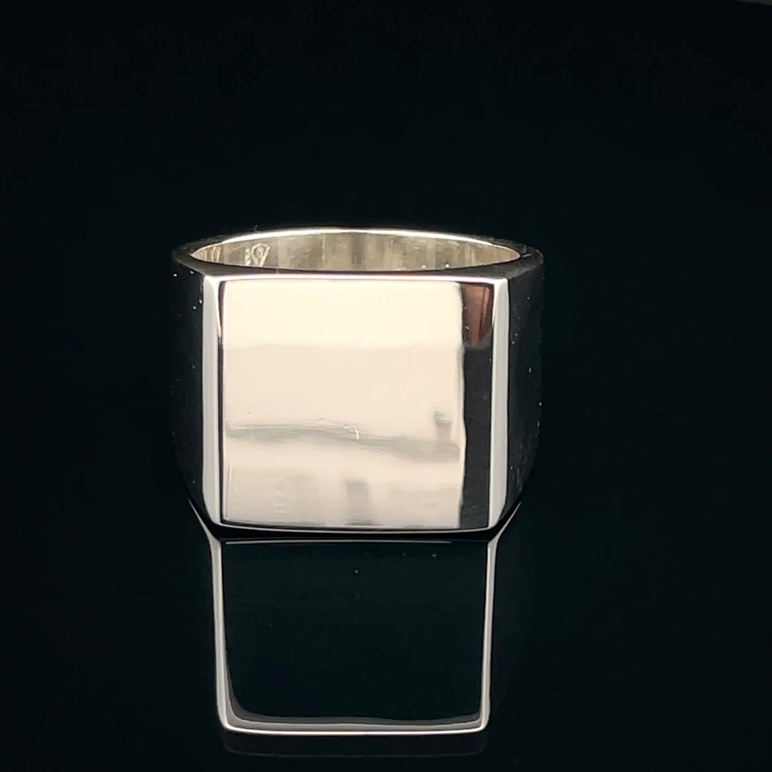 Sleek Silver Statement Ring