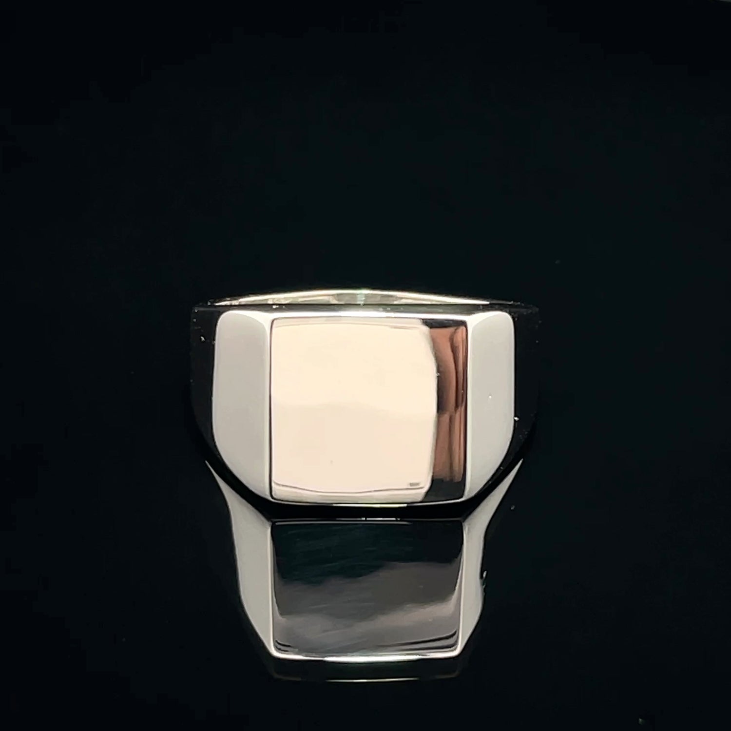 Sleek Silver Statement Ring