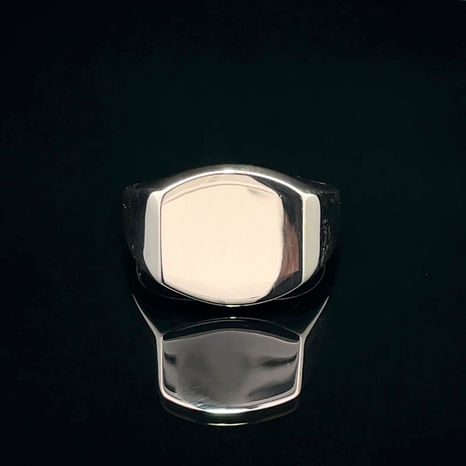 Sleek Silver Statement Ring