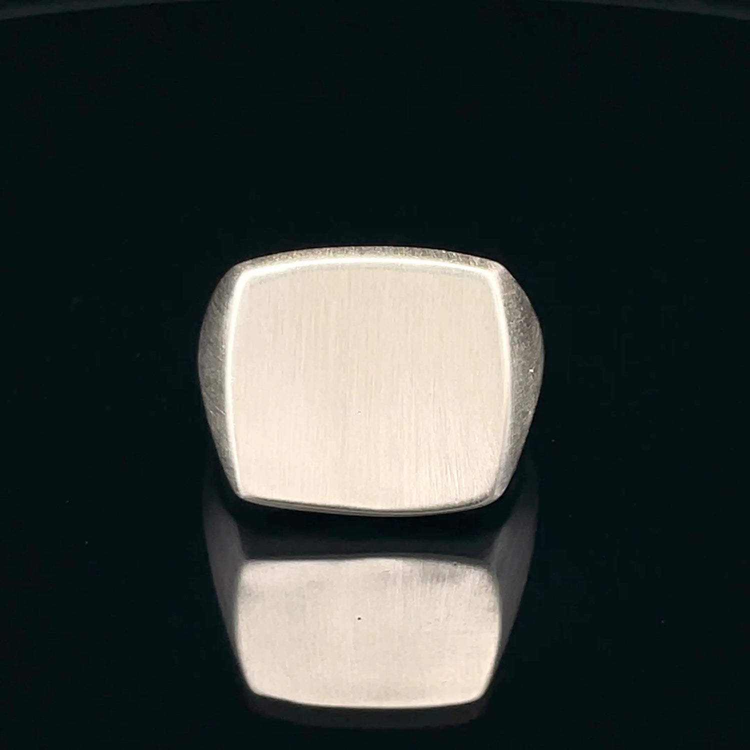 Sleek Silver Square Ring