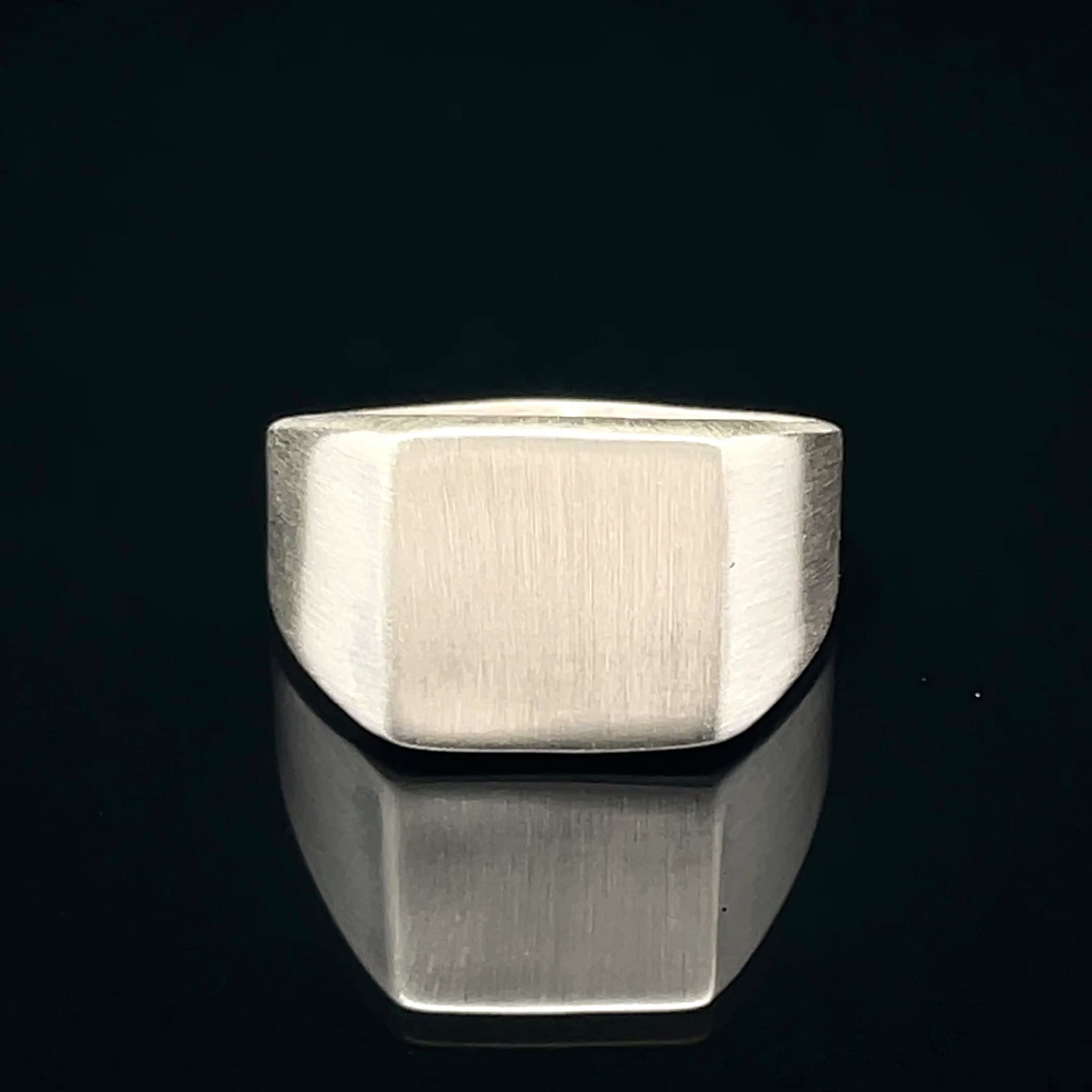 Sleek Silver Signet Ring