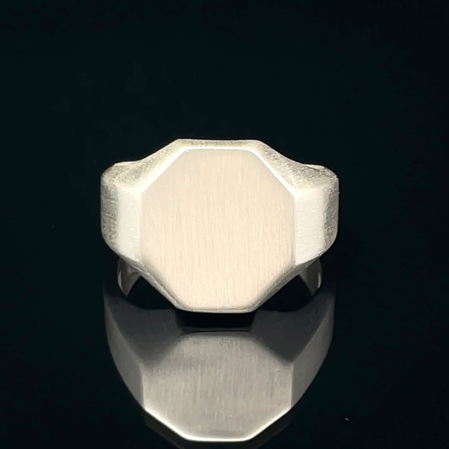 Sleek Octagonal Silver Ring