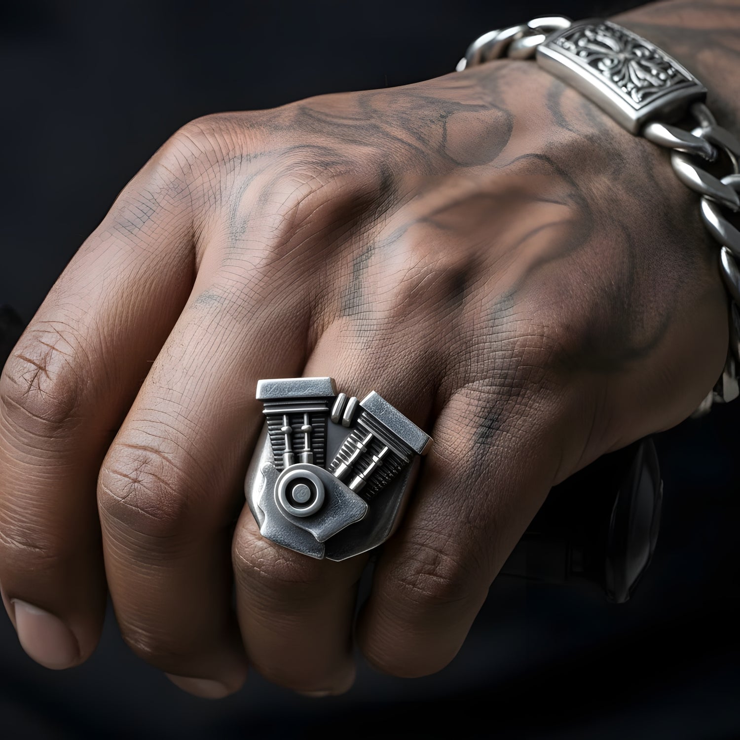 Orvric Biker Ring