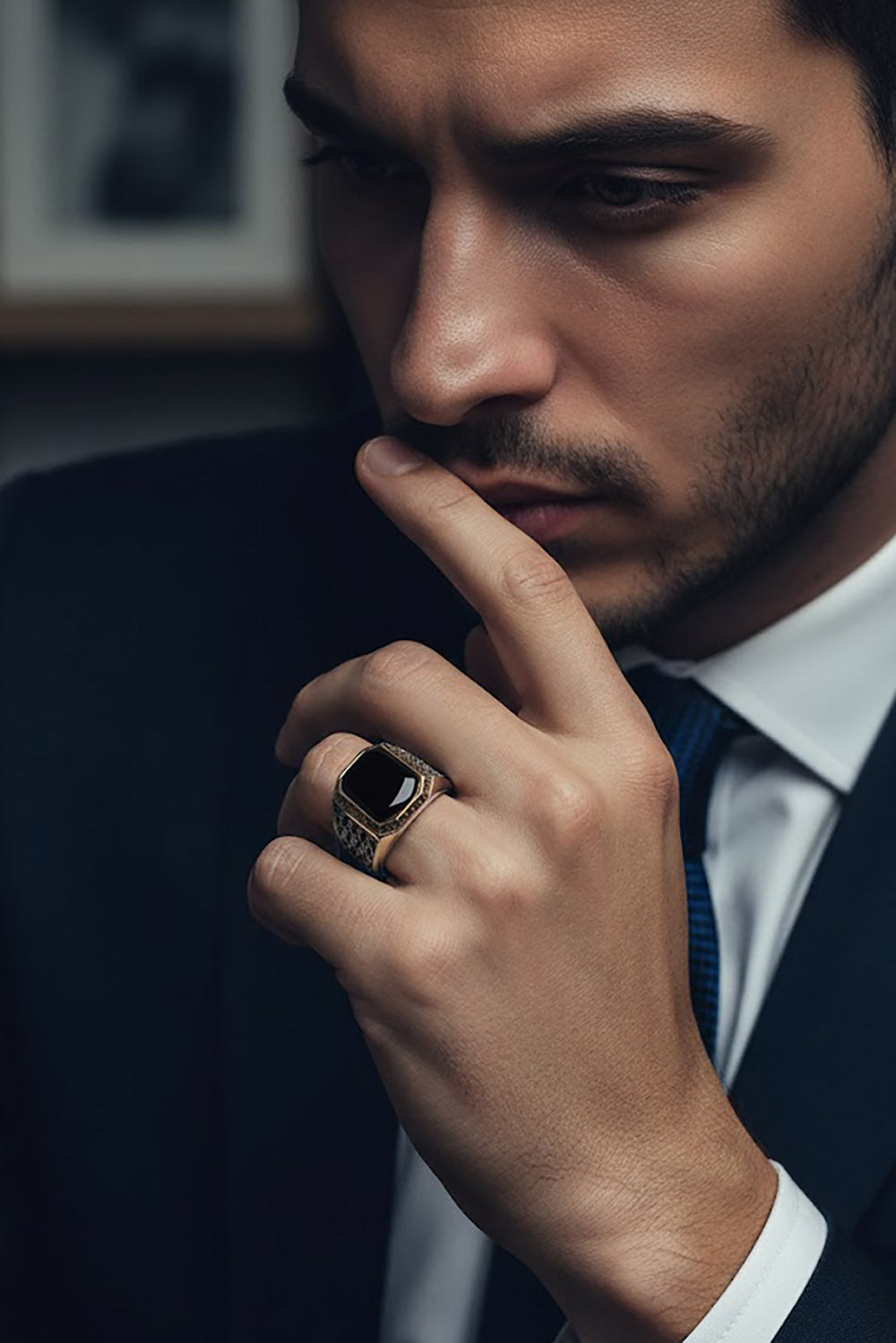 Faren Handmade Onyx Silver Ring