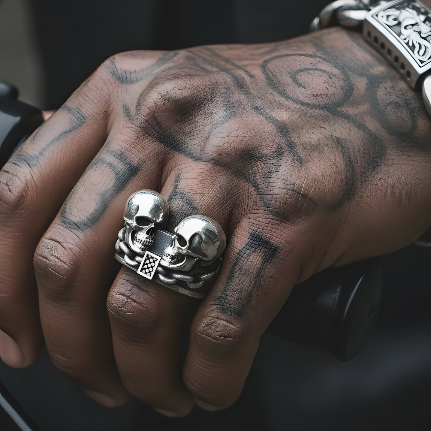 Fynricx Biker Skull Ring