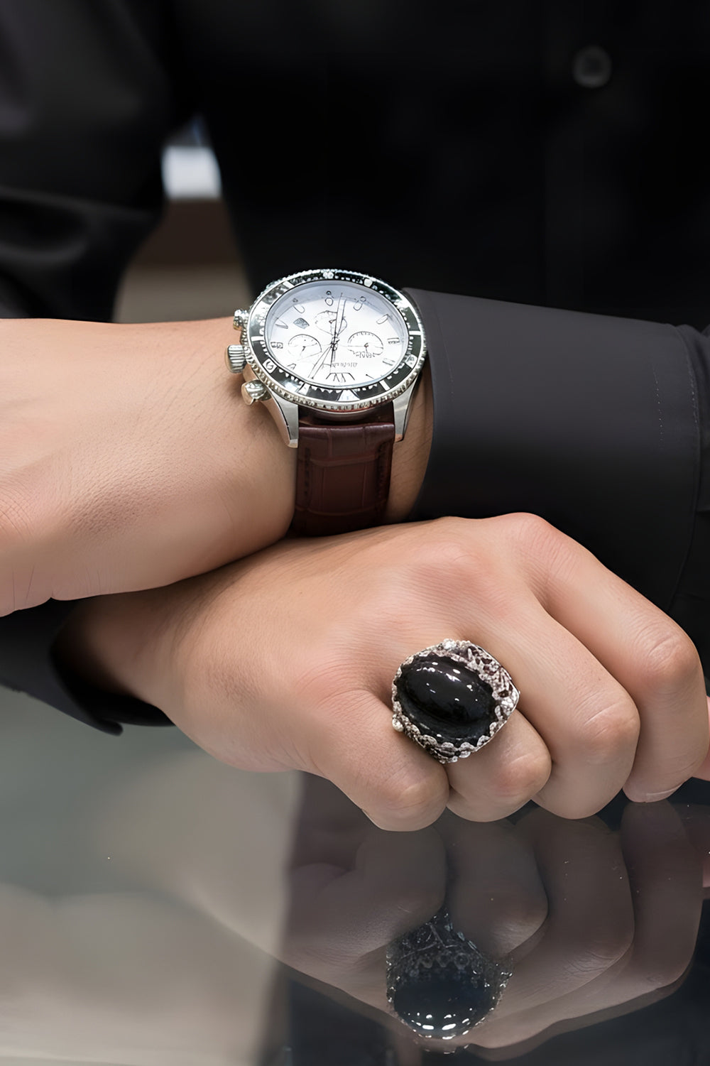 Mirox Handmade Onyx Silver Ring