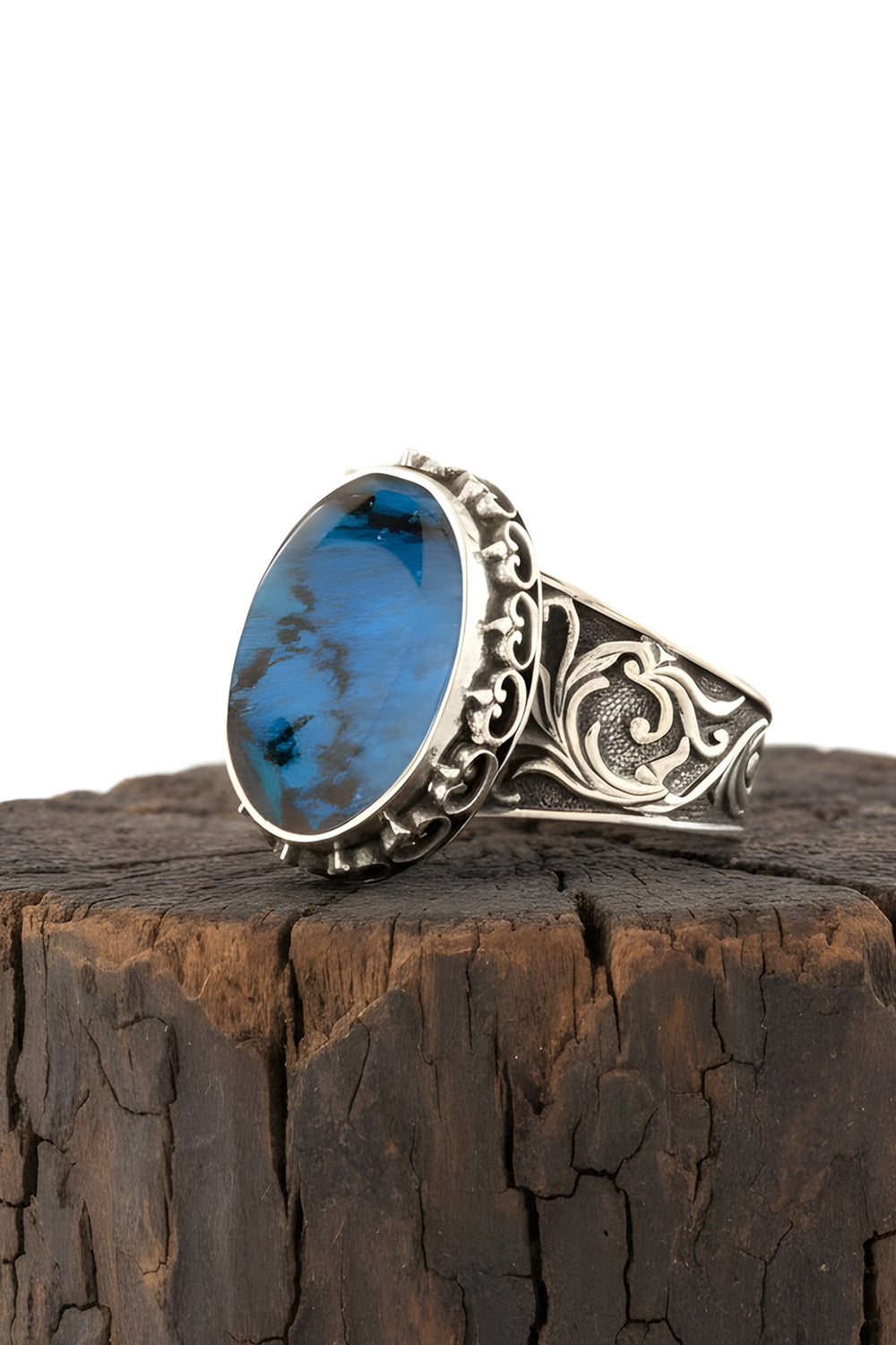 Riven Mother of Pearl Silver Ring