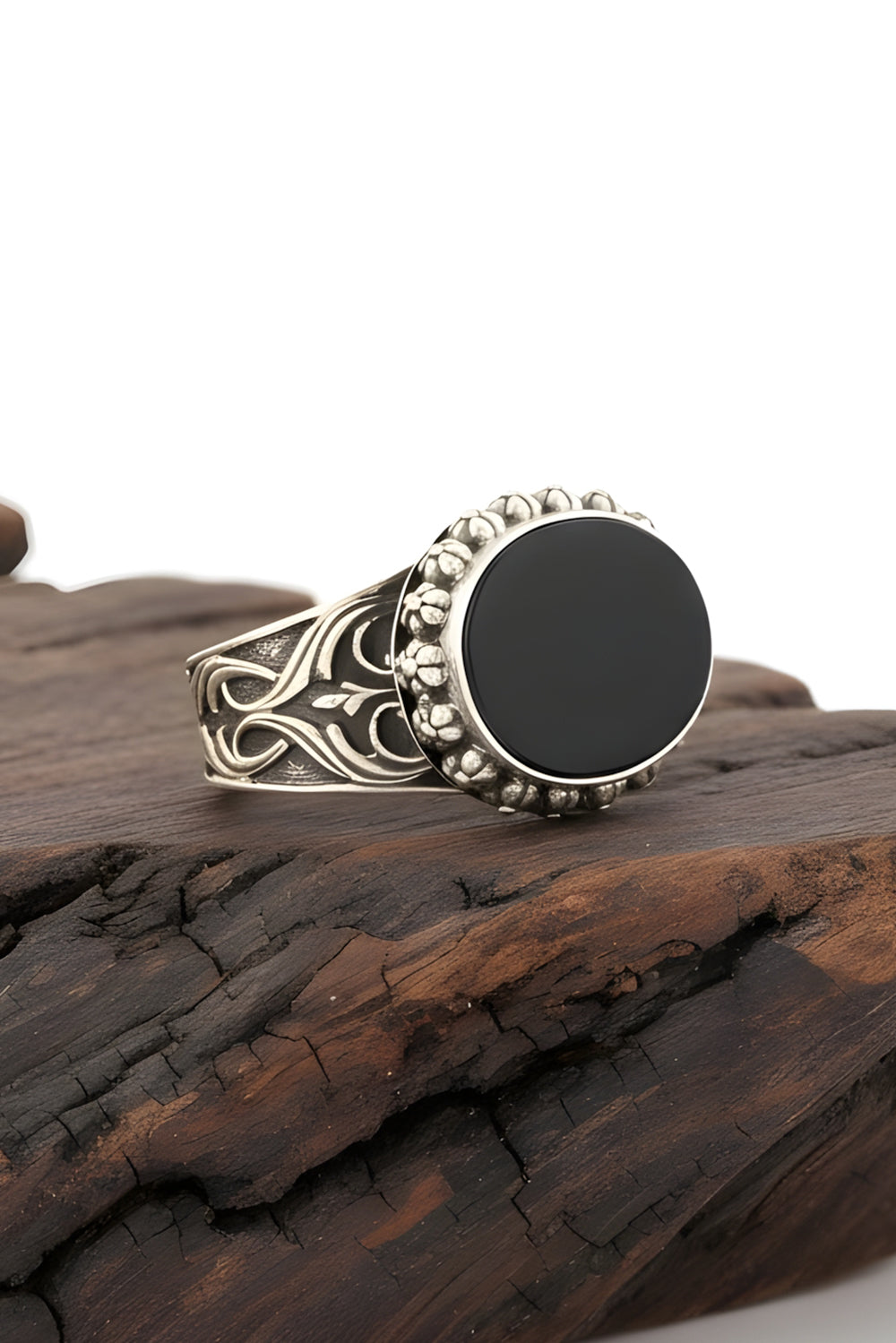 Kairon Handmade Onyx Silver Ring
