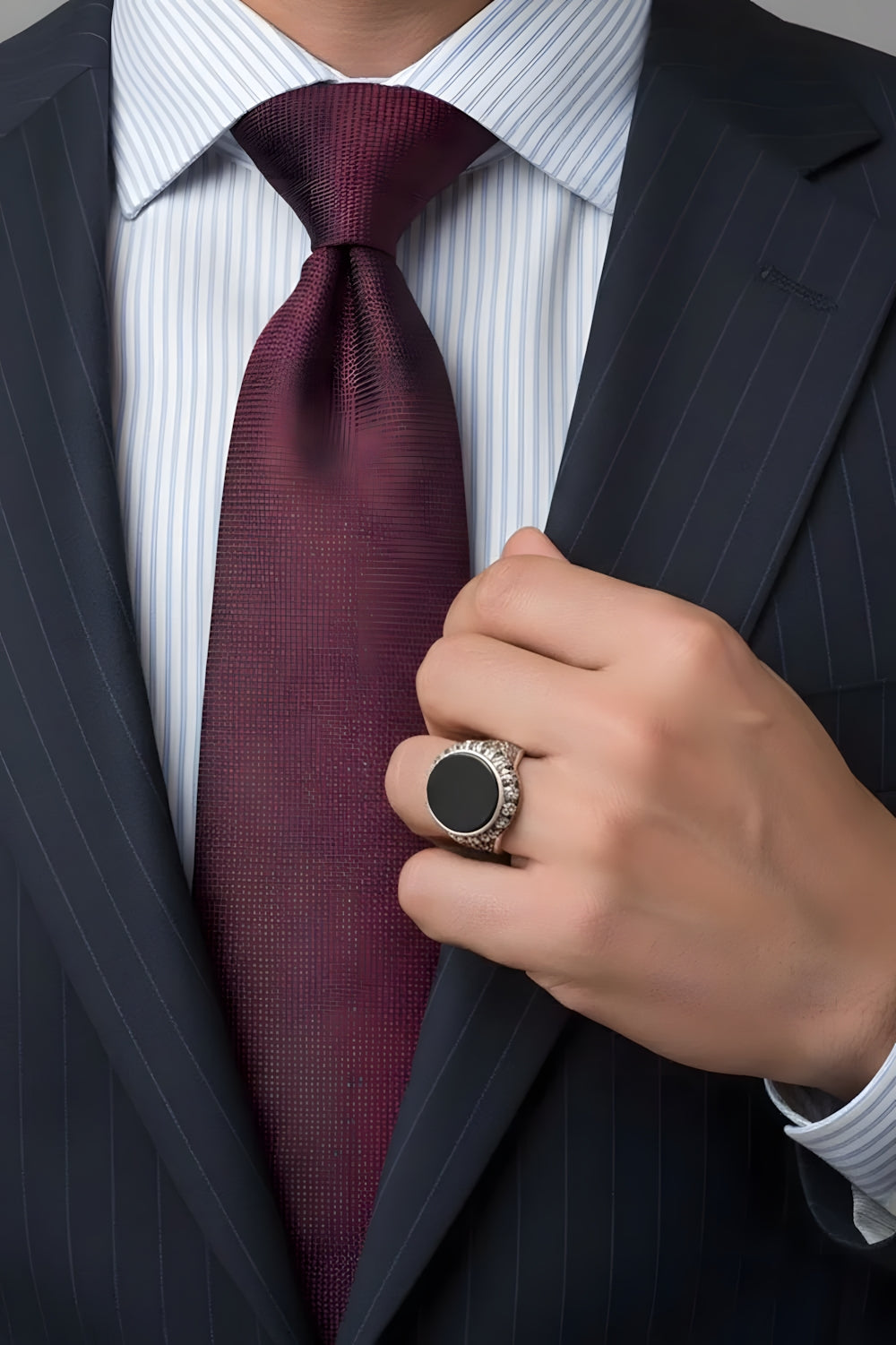 Kairon Handmade Onyx Silver Ring