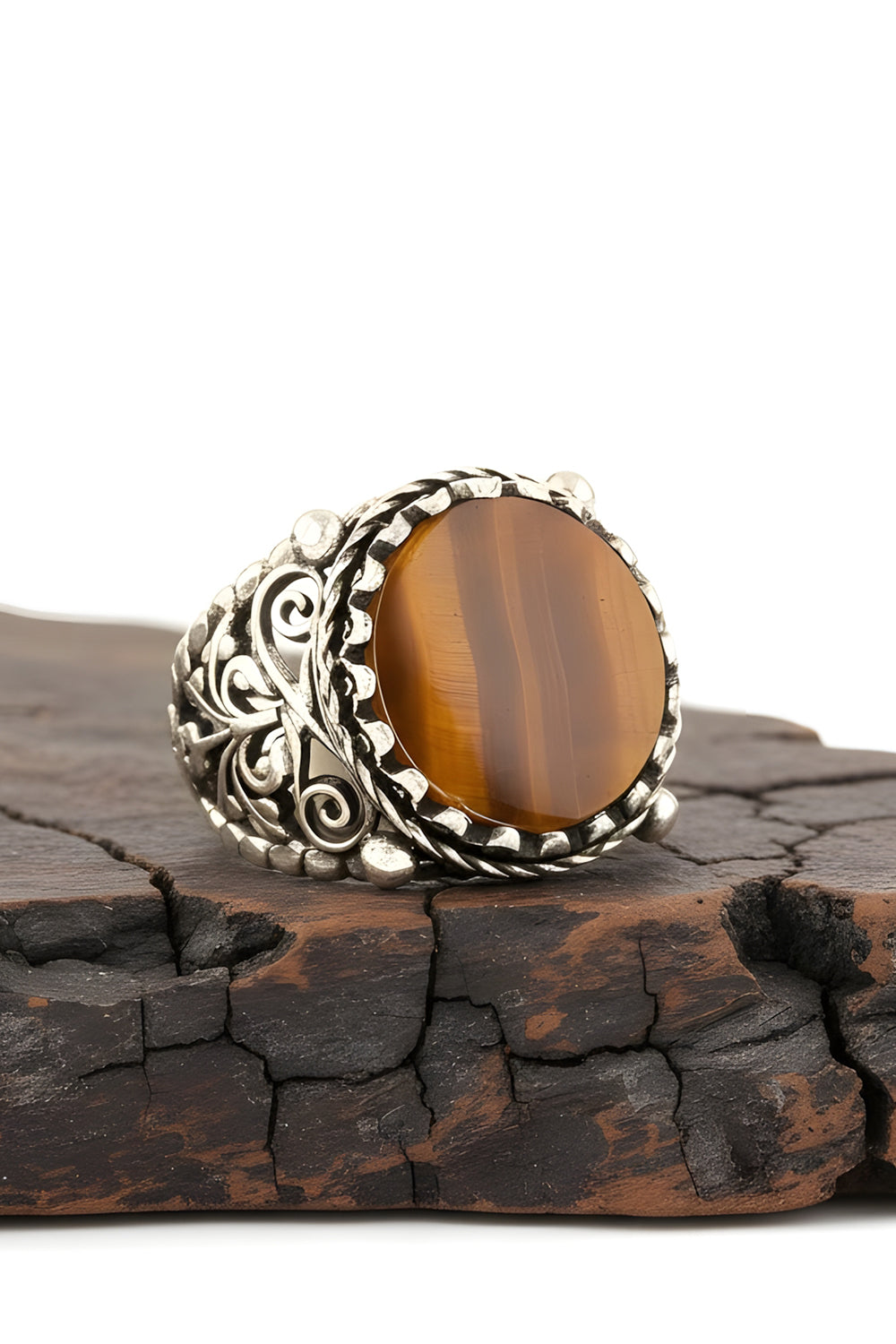 Fynor Tiger Eye Silver Ring
